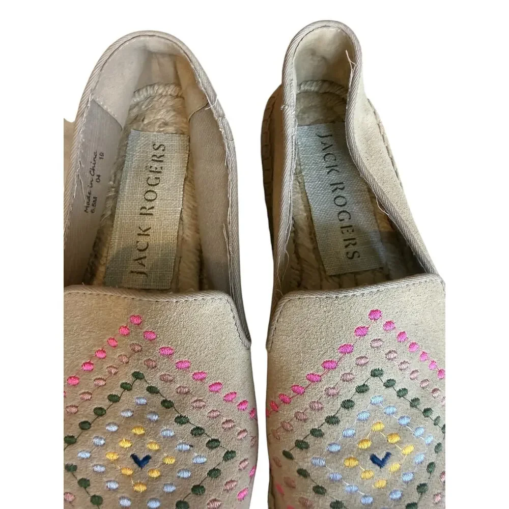 Jack Rogers Luna Espadrille Platform Slip on Shoes 6.5